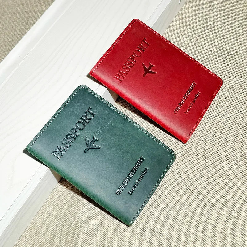 RFID-Blocking Leather Passport Holder