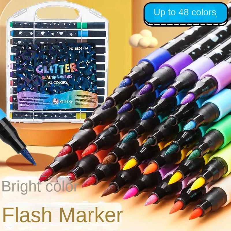 Dual-Tip Glitter Art Markers