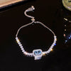 Rhinestone Round Clasp Bracelet