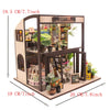 DIY Wooden Dollhouse Miniature Coffee Shop Model Kit