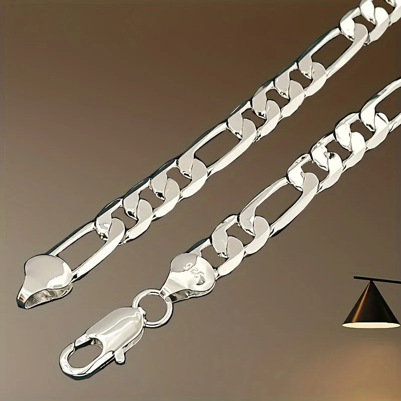 925 Sterling Silver Flat Chain Necklace
