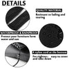 Black nylon cord fire pit cover resistant to fading and tearing, waterproof, and rainproof.