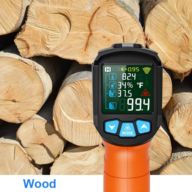 High-Temperature Infrared Thermometer with Color Screen and Humidity Sensing