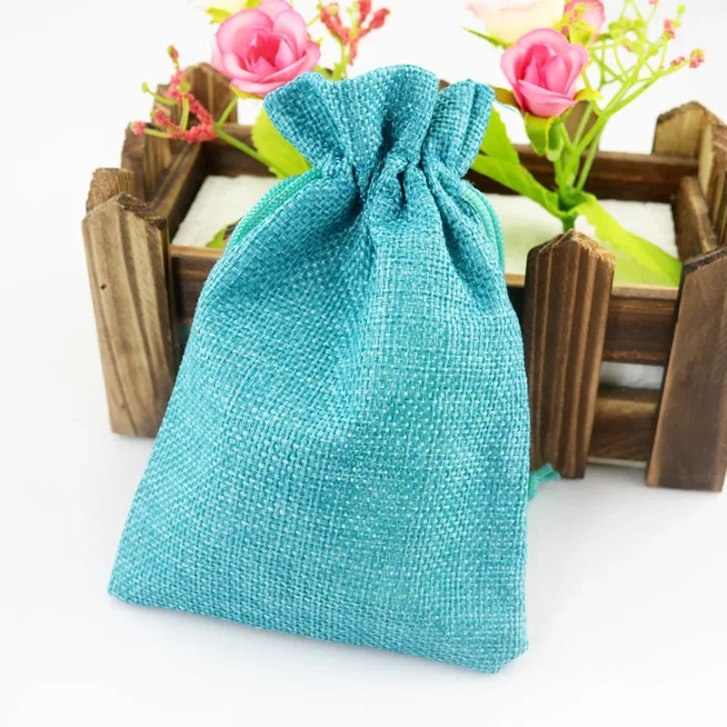 Natural Jute Gift Bags with Drawstring (5 Sizes)