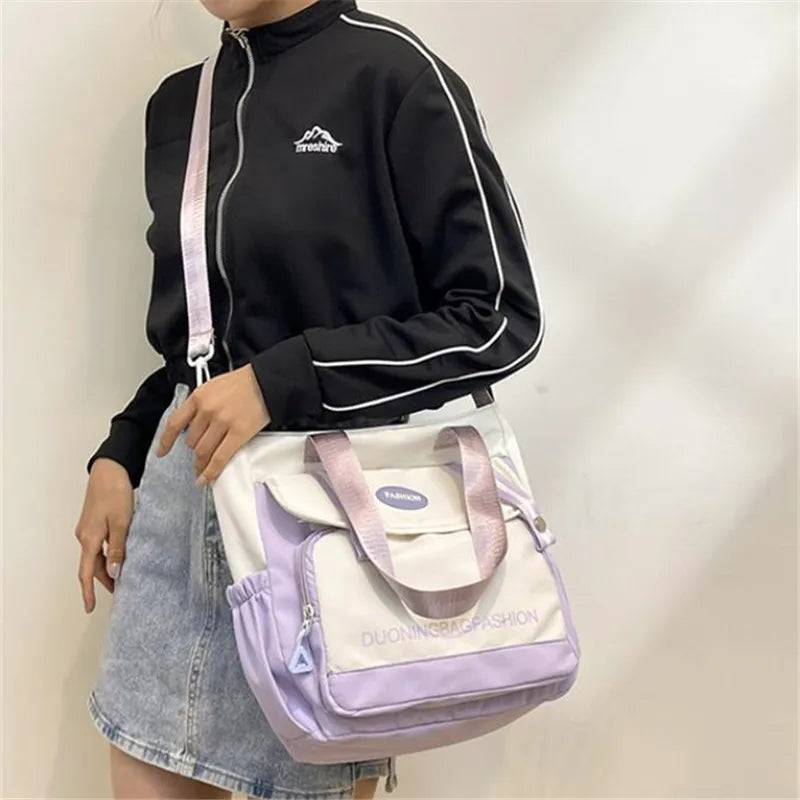Everyday Nylon Tote Bag with Crossbody Strap