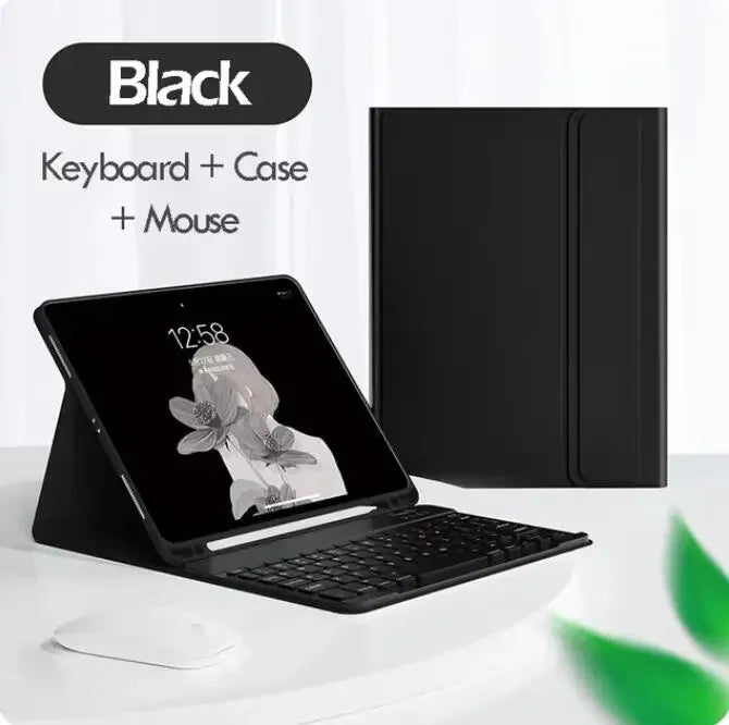 Magnetic Keyboard Case for iPad with Protective Stand Cover