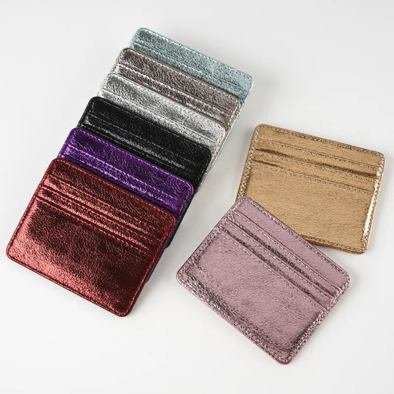 Slim Leather Card Holder with 4 Slots