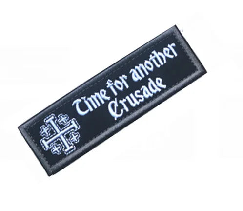 Knights Templar Cross Patch with Hook and Loop Backing