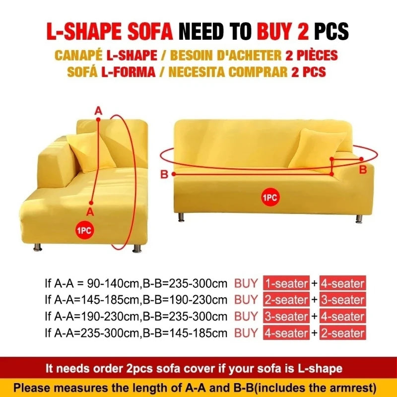 Elastic Stretch Sofa Cover with Non-Slip Backing