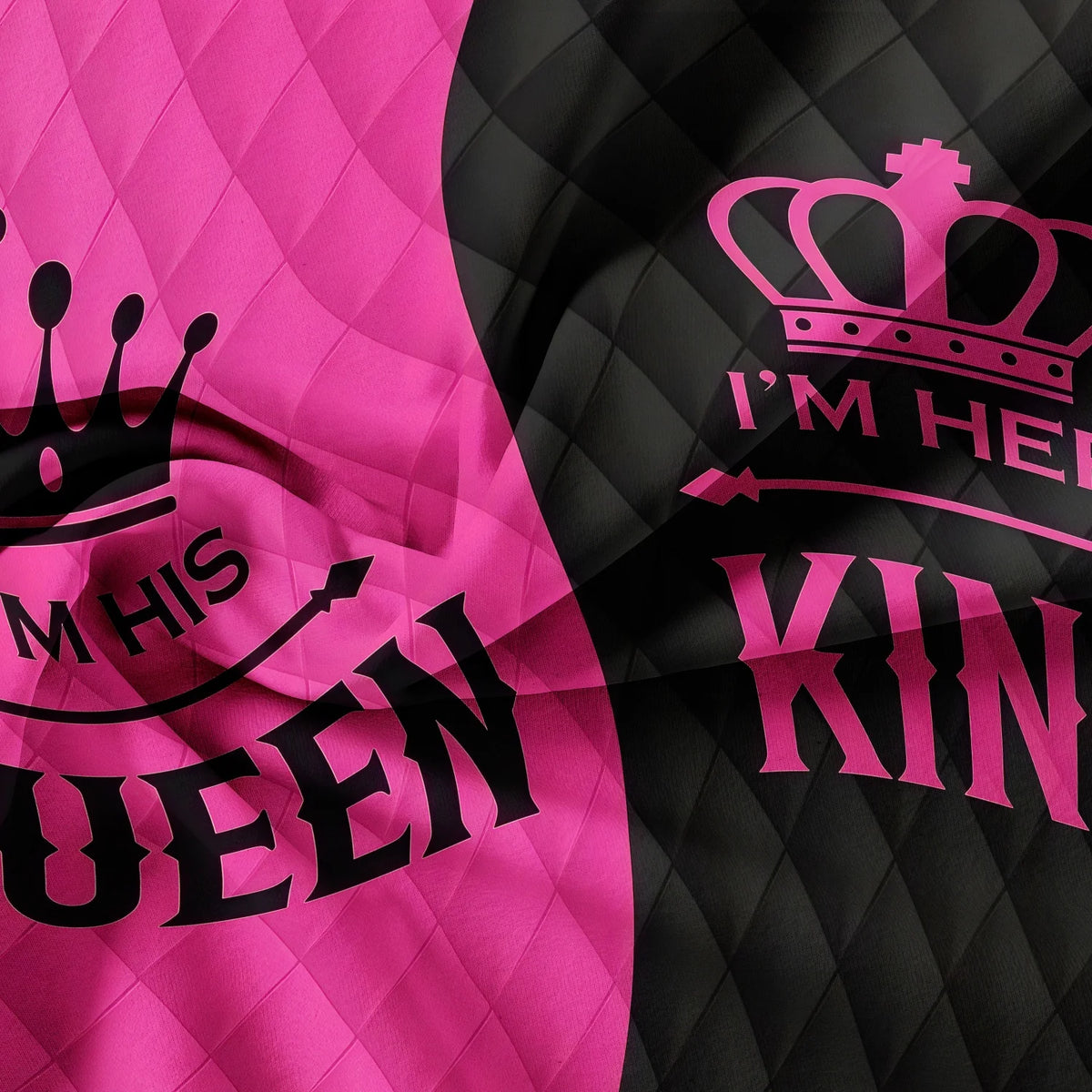 King & Queen Crown Print Duvet Cover Set