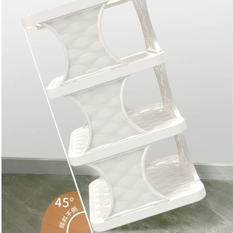 Space-Saving Plastic Shoe Rack for Entryway & Closet