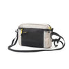 A black and beige waterproof tactical waist bag with yellow accents.