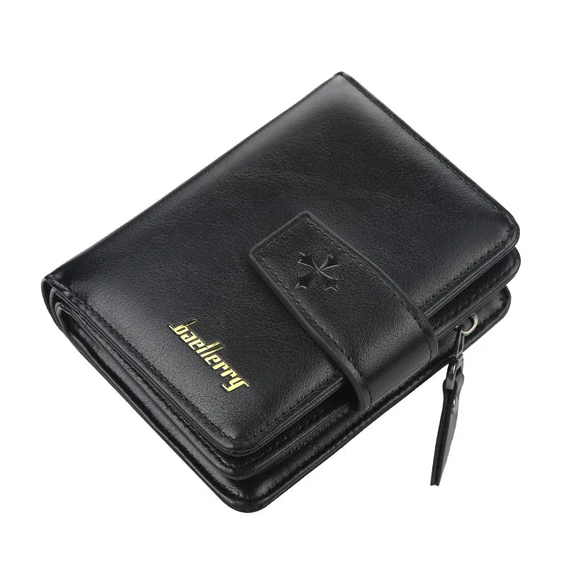 Vintage PU Leather Zipper Wallet for Men