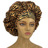 Leopard Print Satin Sleep Bonnet