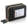 PU Leather Women's Multi-Slot Zipper Wallet Card Holder