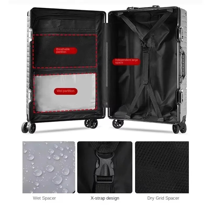 Valise en Aluminium Durable avec Serrure de Sécurité