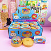 Rainbow Dumpling Squishy Stress Relief Toy with Bamboo Steamer