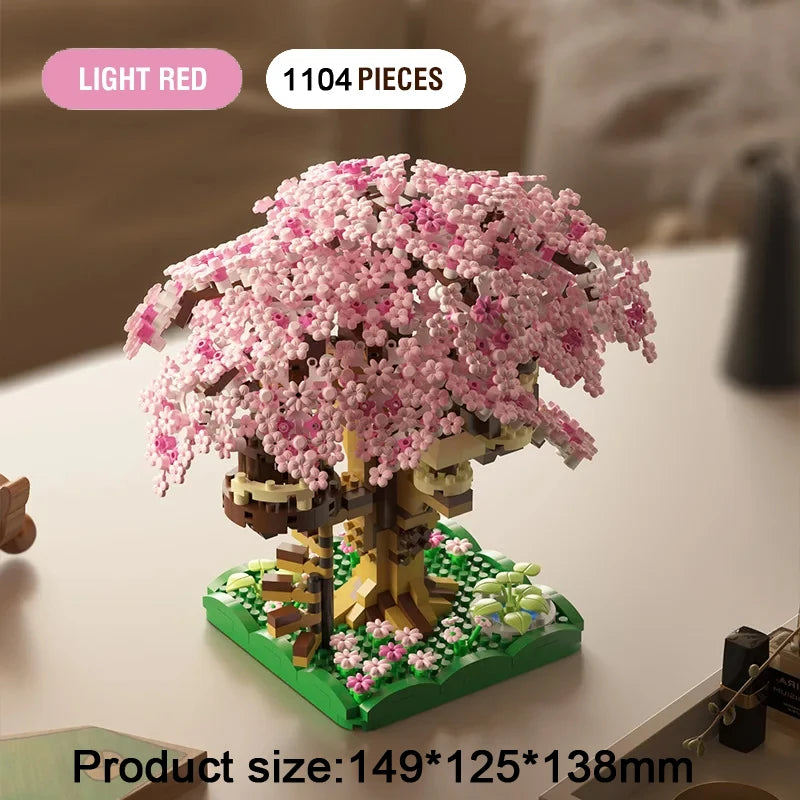 Cherry Blossom Tree Building Set with LED Lights