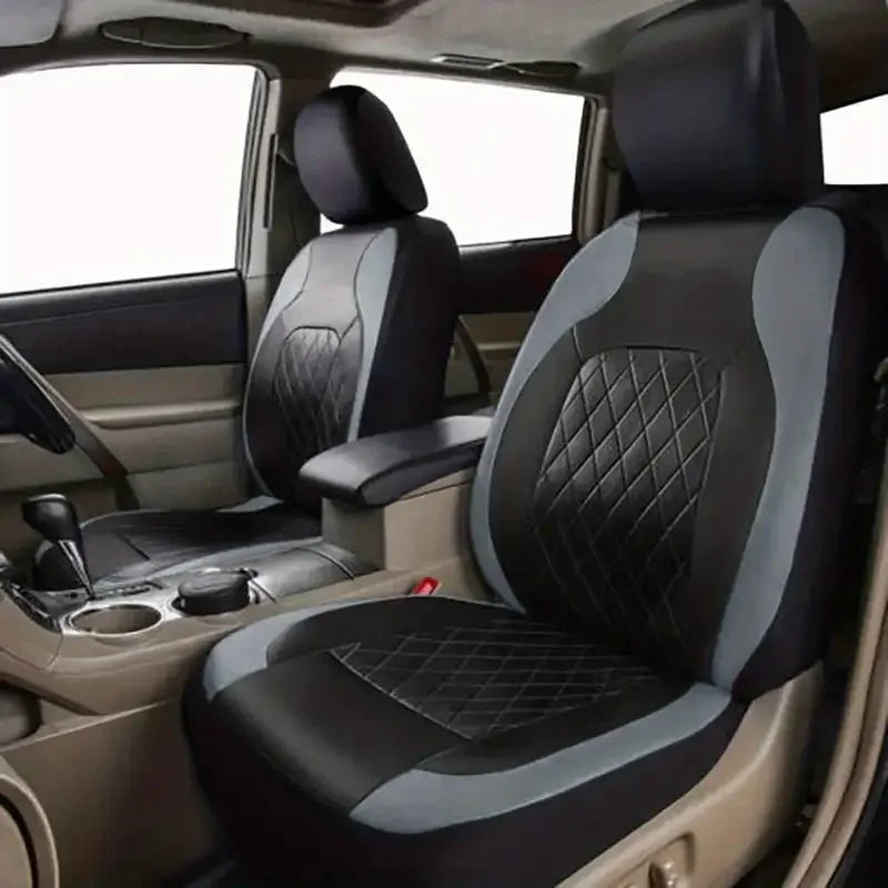 Premium PU Leather Car Seat Cover Set – Full Protection for Sedans, SUVs & Trucks