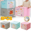 Six colorful foldable storage bags for clothes and quilts in pink, blue, and gray.