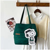 Snoopy Canvas Tote Bag with Crossbody Strap