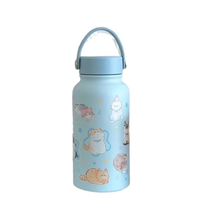 900ml Isolierflasche mit Strohhalm