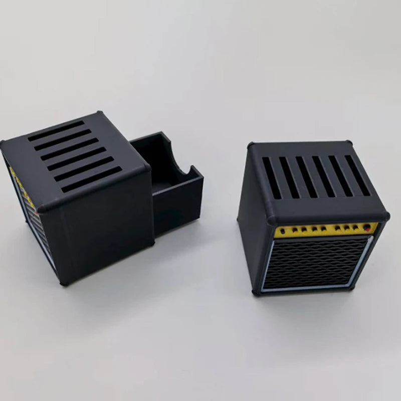 Vintage Amplifier-Style Guitar Pick Holder with Drawer