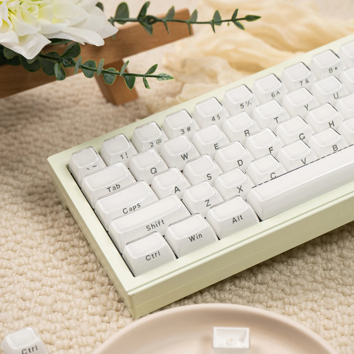 Crystal Clear Jelly Keycaps with Side-Printed Legends for Mechanical Keyboards