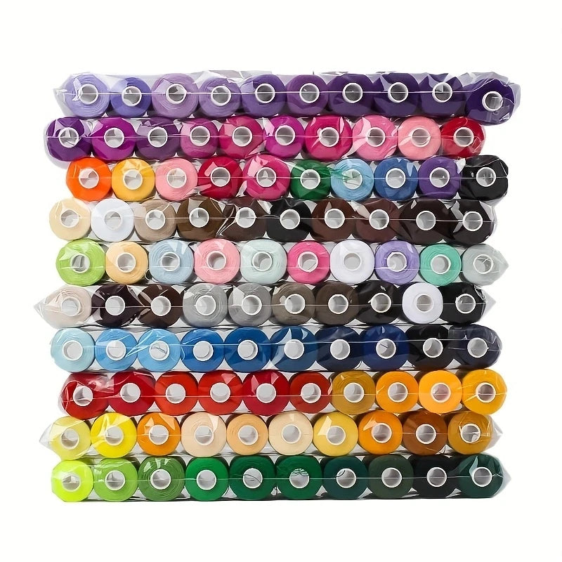 100-Color Polyester Sewing Thread Set for DIY Projects