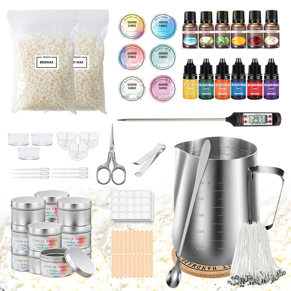 DIY Soy Wax Candle Making Kit with Stainless Steel Melting Pot