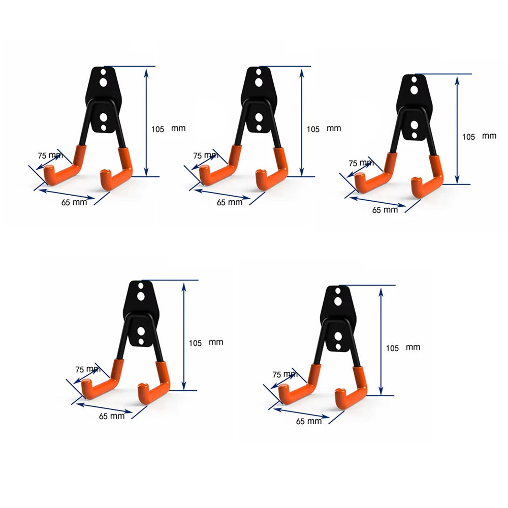 Heavy Duty Multi-Purpose Wall Hooks for Garage and Garden Storage