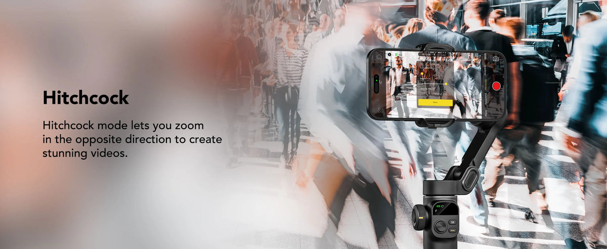 3-Axis Smartphone Gimbal Stabilizer with Built-in Extension Pole and LED Display