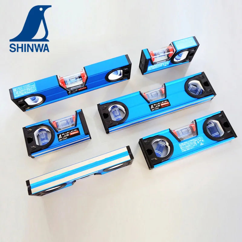 SHINWA Penguin Blue Bubble Level Ruler