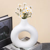 Donut-Shaped Decorative Plastic Vase for Home & Office