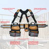 Heavy-Duty Carpenter Tool Belt with Suspenders and Pouch Set
