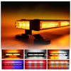 Various LED rooftop strobe light bars displayed in different colors and configurations.