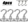 Magnetic Hooks for Metal Surfaces (5-Pack)