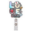 Glitter Retractable Badge Reel for ID Cards