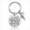 Porte-clés Sœur avec Perle et Pendentif Ailes