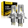 Two LED light bulbs are shown next to a box labeled AUXITO Global Supplier for Automotive LED Light.