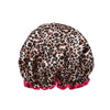 Leopard Print Double-Layer Shower Cap – Waterproof & Reusable