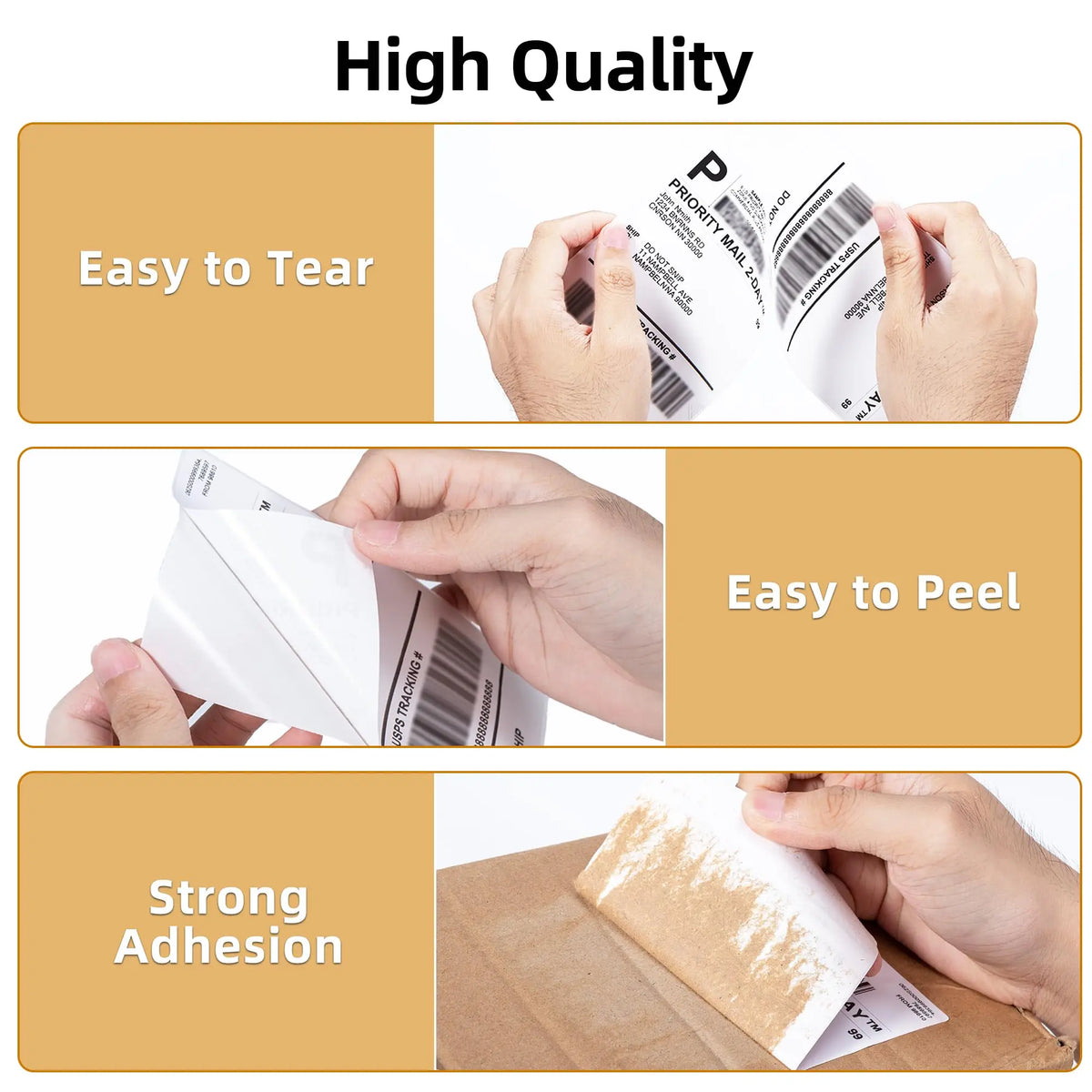 4x6 Inch Thermal Shipping Labels for Barcode and Address Printing