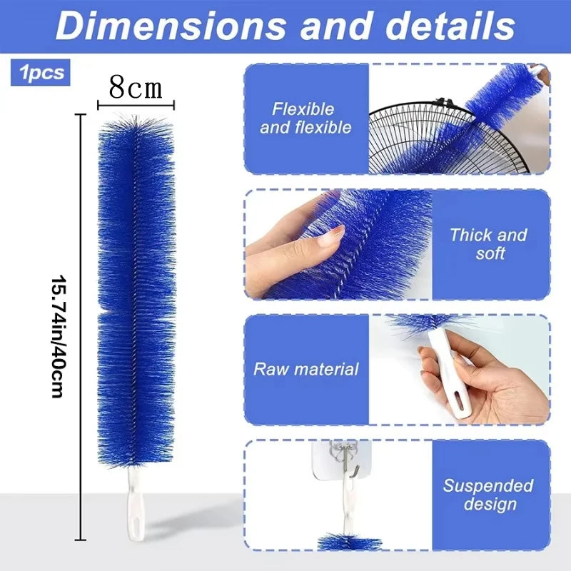 Multifunctional Bendable Dusting Brush for Fans, Blinds & Screens