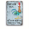 Retro Funny Chicken Farm Metal Sign for Kitchen and Coop