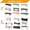 Stretch Jacquard Bench Cover – Modern, Washable Slipcover for Living Room Seating