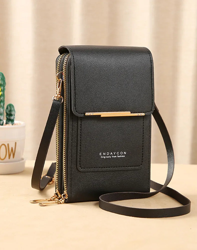 Women's Crossbody Wallet Bag with Touchscreen Phone Pocket