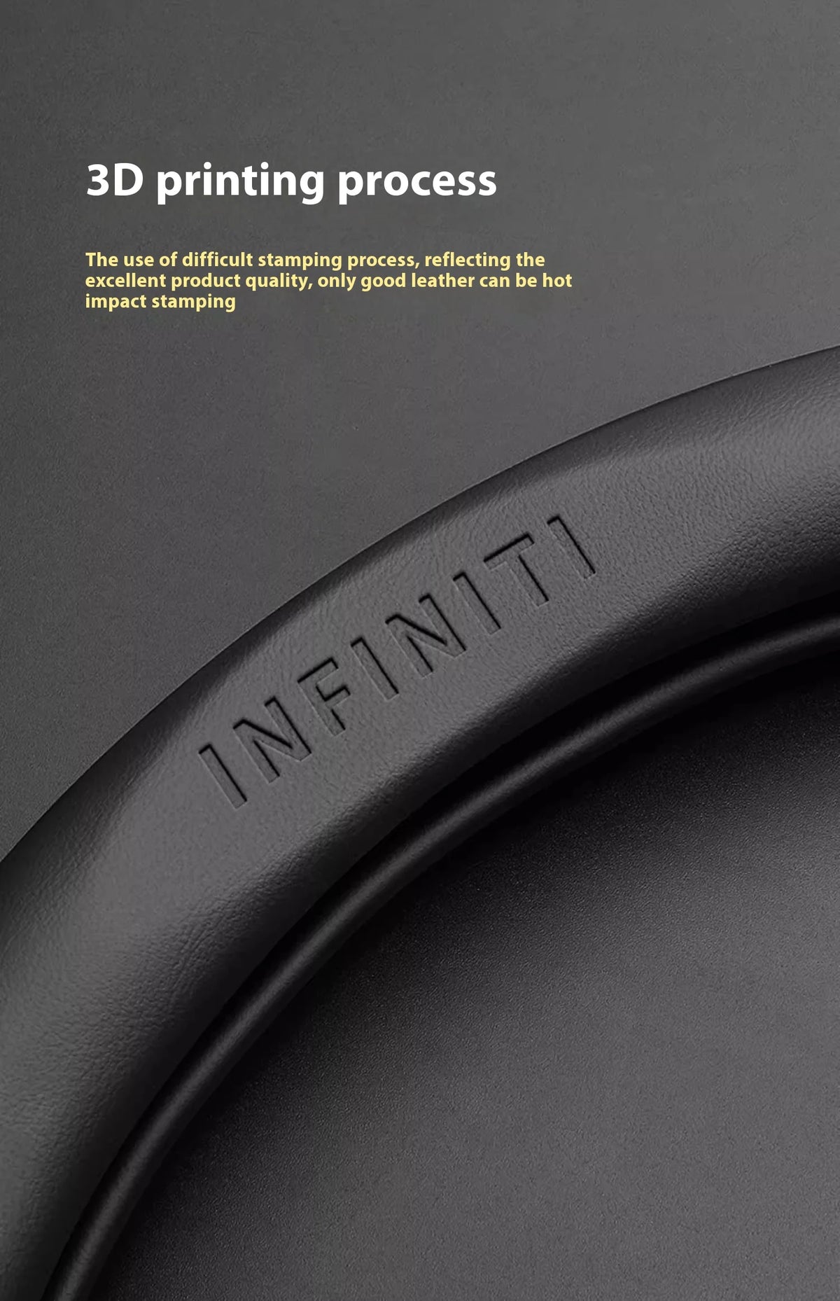 Carbon Fiber Leather Steering Wheel Cover for Infiniti Models