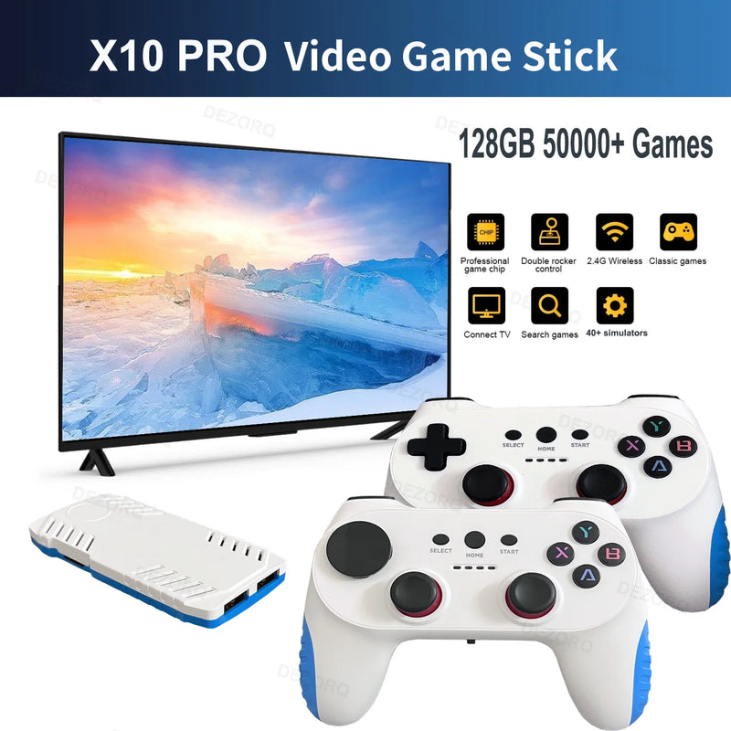 Retro Game Console Stick with Dual Wireless Controllers