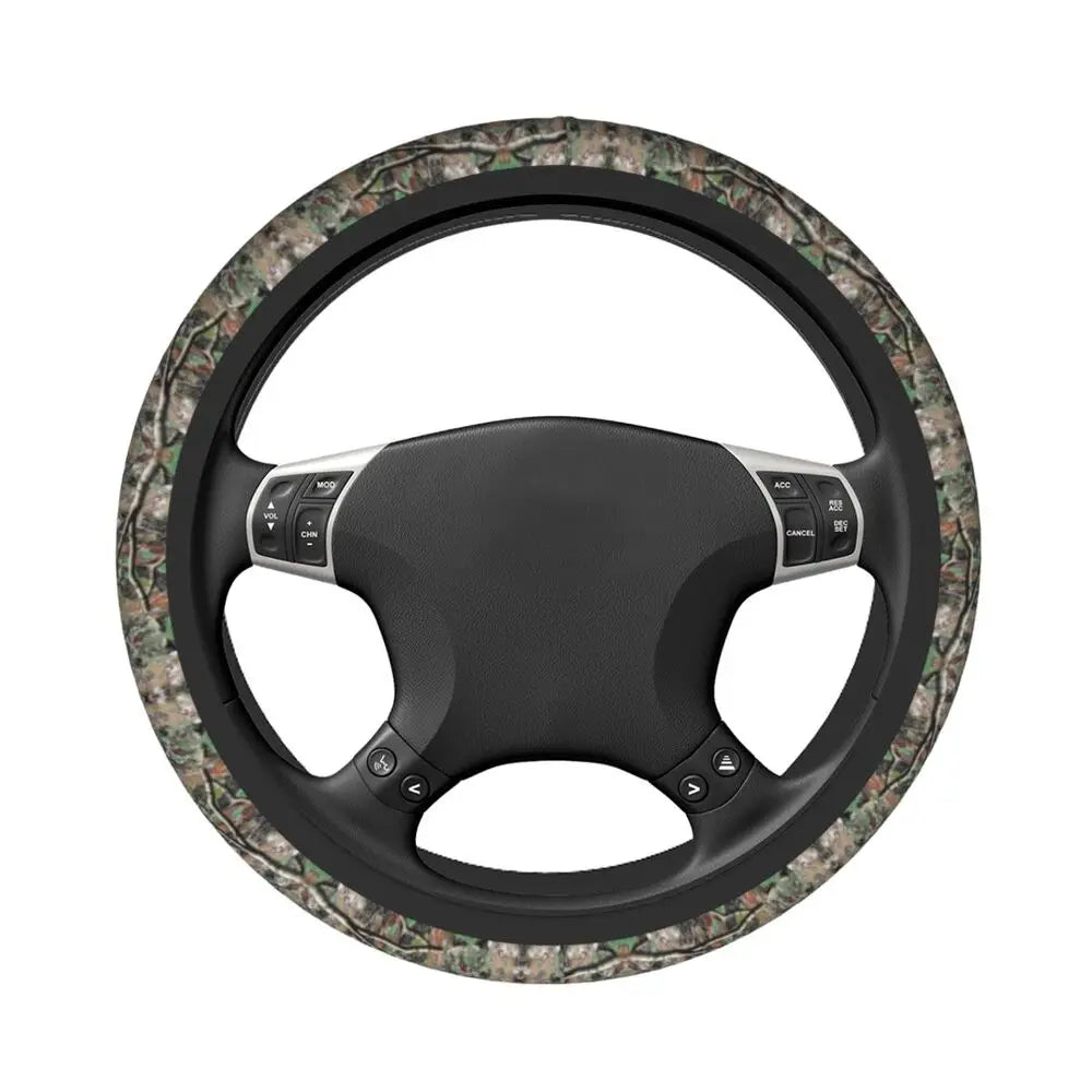 Tree Camouflage Elastic Steering Wheel Cover