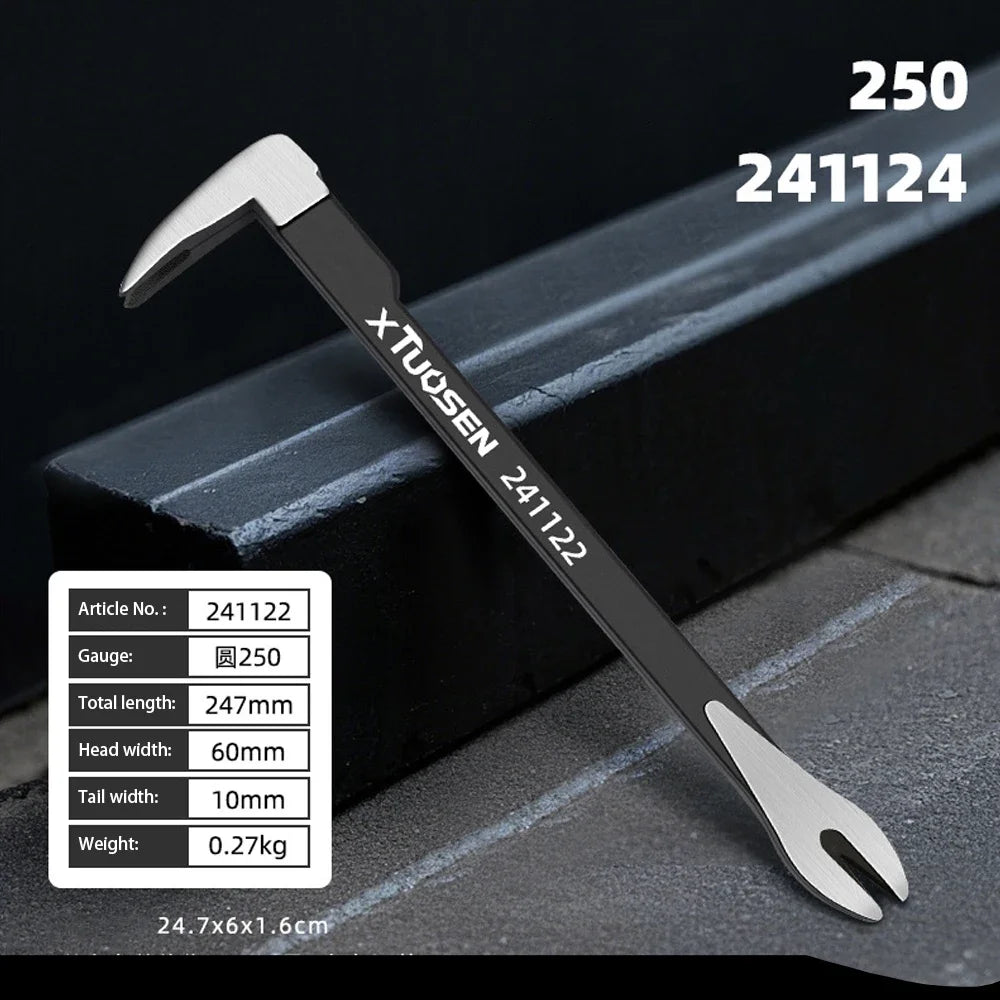 Heavy-Duty Nail Puller Crowbar for Woodworking
